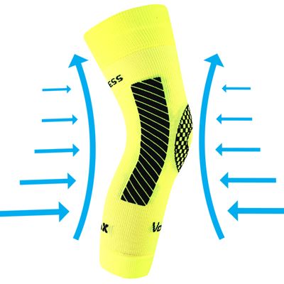 PROTECT compression knee sleeve with silver ions NEON YELLOW