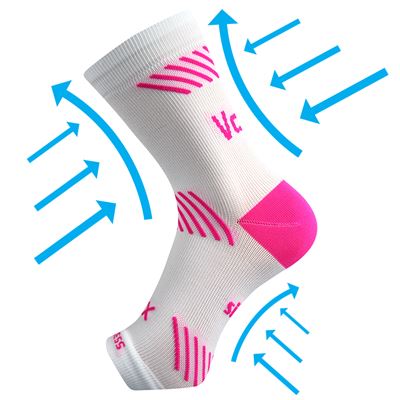 PROTECT compression ankle sleeve with silver ions, WHITE