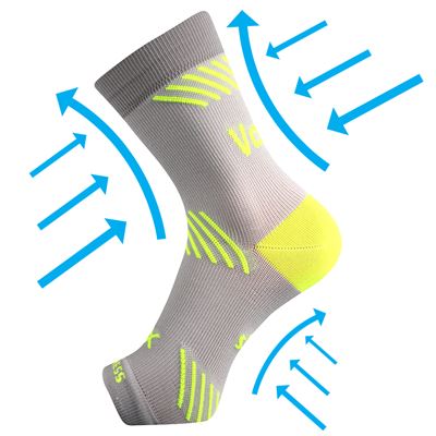 PROTECT compression ankle sleeve with silver ions LIGHT GREY