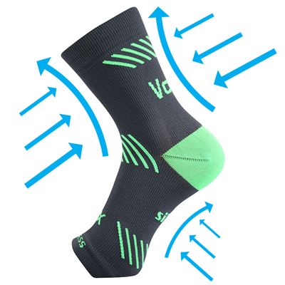 PROTECT compression ankle sleeve with silver ions DARK GREY