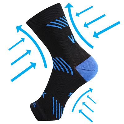 PROTECT compression ankle sleeve with silver ions BLACK