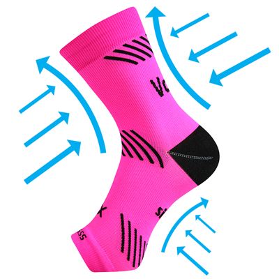 PROTECT compression ankle sleeve with silver ions NEON PINK