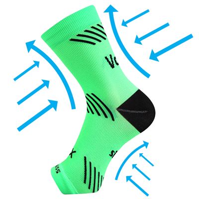 PROTECT compression ankle sleeve with silver ions NEON GREEN