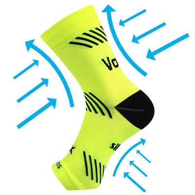 PROTECT compression ankle sleeve with silver ions NEON YELLOW