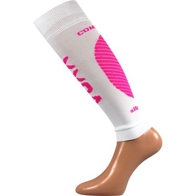 PROTECT compression calf sleeves with silver ions, WHITE
