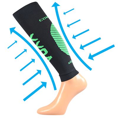 PROTECT compression calf sleeves with silver ions, DARK GREY