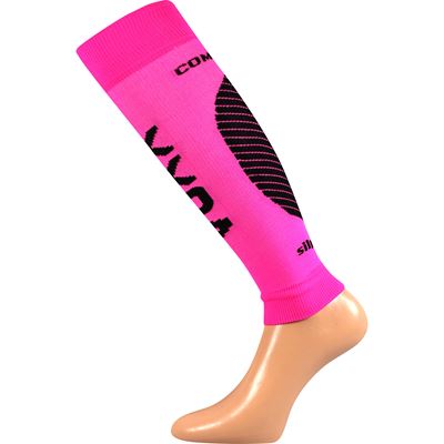 PROTECT compression calf sleeves with silver ions NEON PINK