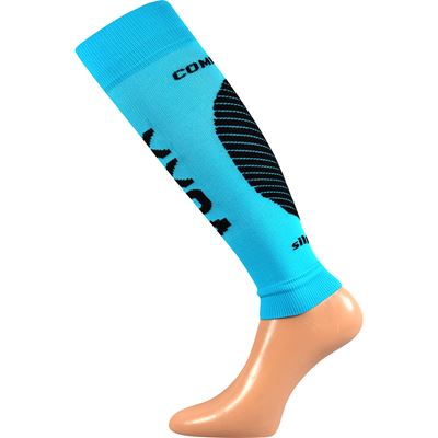 PROTECT compression calf sleeves with silver ions NEON TURQUOISE
