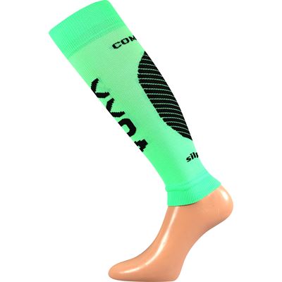 PROTECT compression calf sleeves with silver ions NEON GREEN