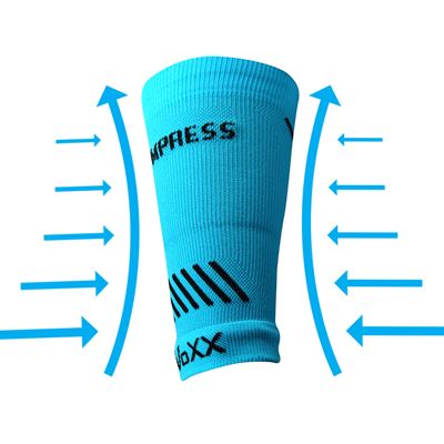 PROTECT compression wrist sleeve with silver ions, NEON TURQUOISE