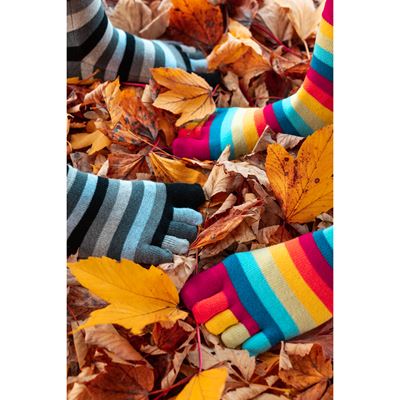 Cotton toe socks PRSTAN 10 striped RAINBOW