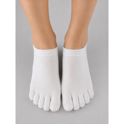 Cotton finger socks PRSTAN 12 short WHITE