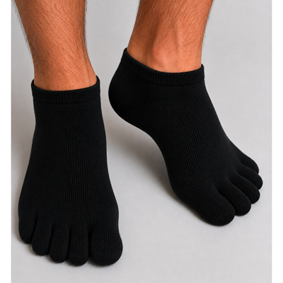 Cotton finger socks PRSTAN 12 short BLACK