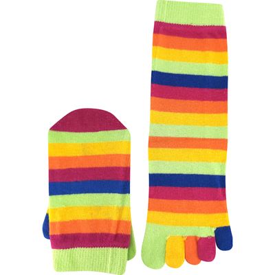 Cotton toe socks PRSTAN 10 striped ALIEN