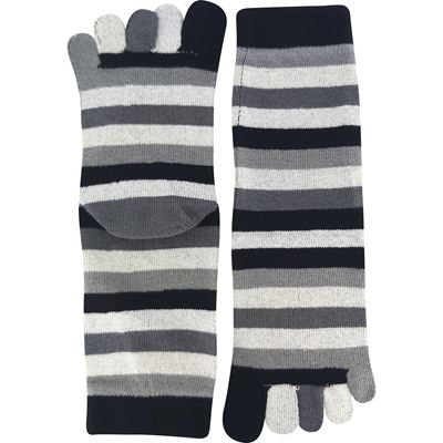Cotton toe socks PRSTAN 10 striped CROW