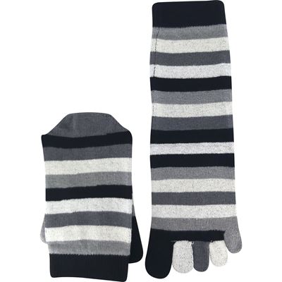 Cotton toe socks PRSTAN 10 striped CROW