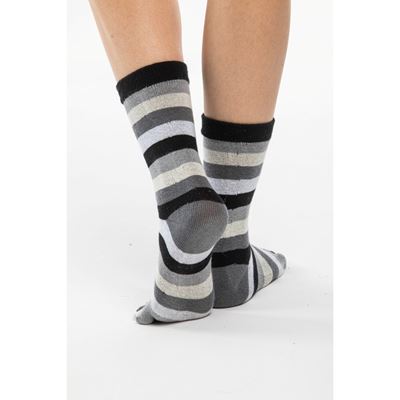 Cotton toe socks PRSTAN 10 striped CROW