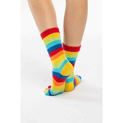 Cotton toe socks PRSTAN 10 striped RAINBOW BOMA 121889 2