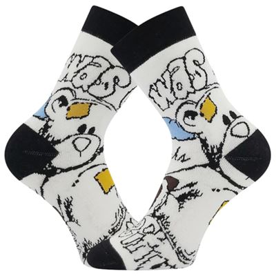 Women's socks, all- terry PRUHANA 13 with a picture of a teddy bear (1 pair) BOMA 126474 2