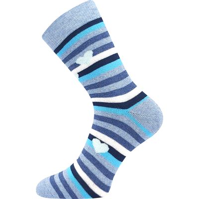 Women's terry socks PRUHANA 2 striped MIX A (2 pairs)