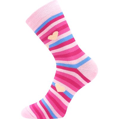 Women's terry socks PRUHANA 2 striped MIX B (2 pairs)