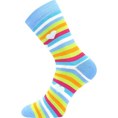 Women's terry socks PRUHANA 2 striped MIX B (2 pairs)