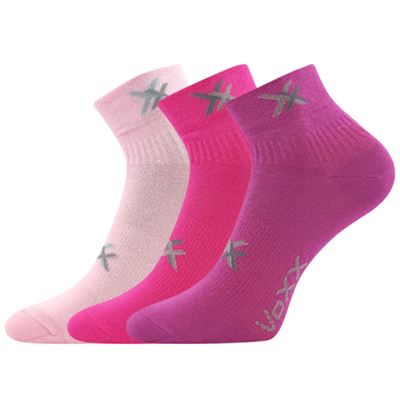 QUENDIK cotton sports socks for children, girls' mix (3 pairs)