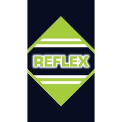 REFLEXON sports socks with reflective element BLACK with neon pink