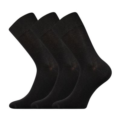RADOVAN thin single-colour socks, black