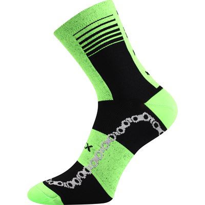 RALFI cycling socks, sporty, NEON GREEN