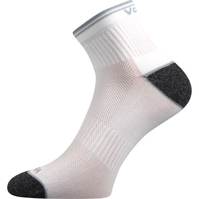 RAY sports socks with reflective element, WHITE