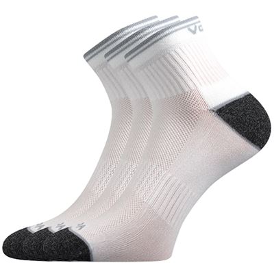 RAY sports socks with reflective element, WHITE