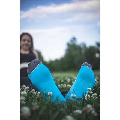 RAY sports socks with reflective element NEON TURQUOISE