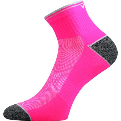 RAY sports socks with reflective element NEON PINK