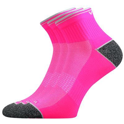 RAY sports socks with reflective element NEON PINK