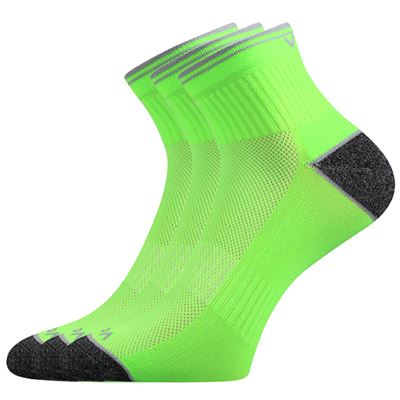 RAY sports socks with NEON GREEN reflective element