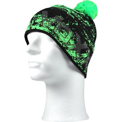 REGALE men's knitted cap with pompom, green
