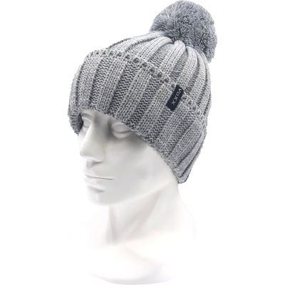 RENAM boys' knitted hat with pom-pom LIGHT GREY