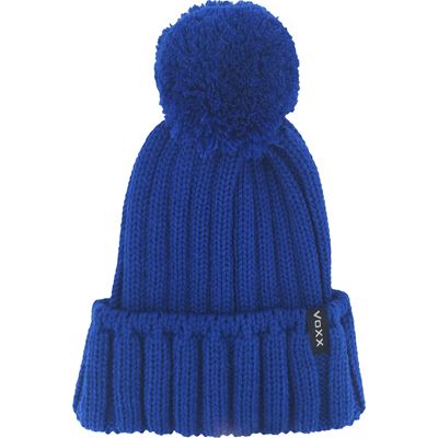 RENAM boys' knitted hat with pompom, BLUE
