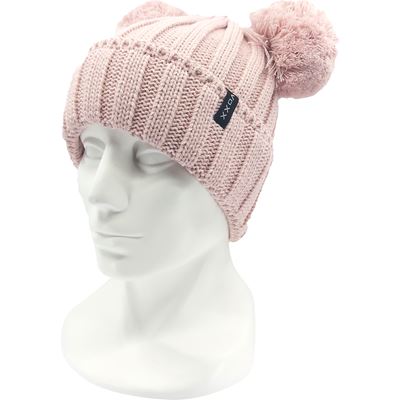 RENAMA girls' knitted hat with pom-poms LIGHT PINK
