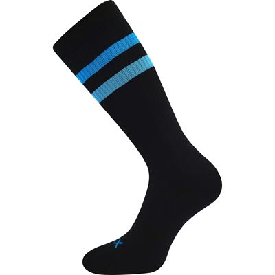 Men's RETRAN sports socks with silver ions BLACK with turquoise