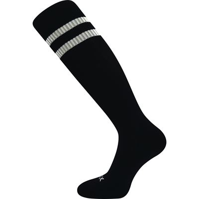 Women's RETRANA sports knee-high socks with silver ions BLACK with white