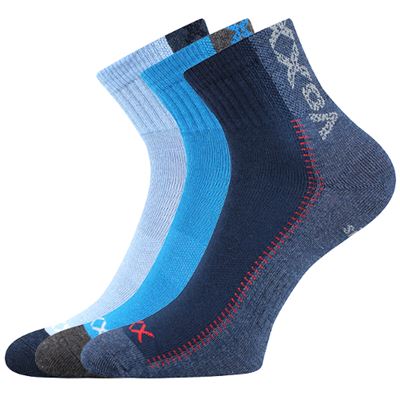 REVOLTIK low-cut children's socks with silver MIX BOYS (3 pairs)