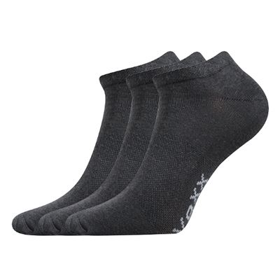 Short thin REX 00 cotton socks, DARK GREY