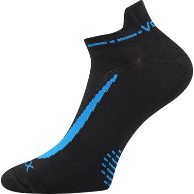 REX 10 cotton short thin socks, BLACK