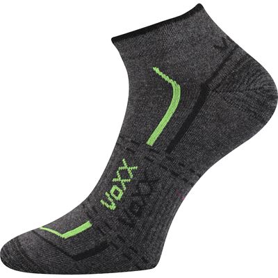 REX 11 short thin cotton socks, DARK GREY MELANGE