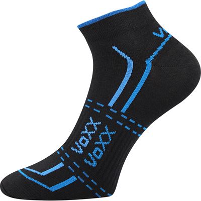 REX 11 short thin cotton socks, BLACK