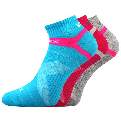 Short thin REX 14 cotton socks MIXED COLOURS (3 pairs)