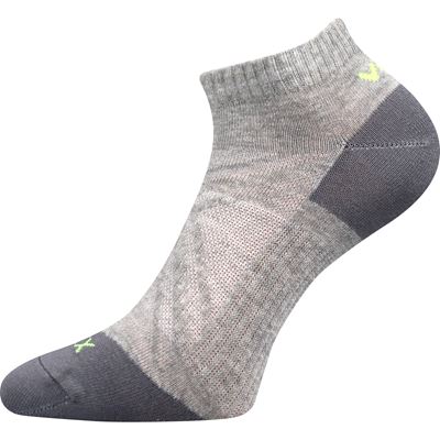 Short thin REX 15 cotton socks, LIGHT GREY MELANGE