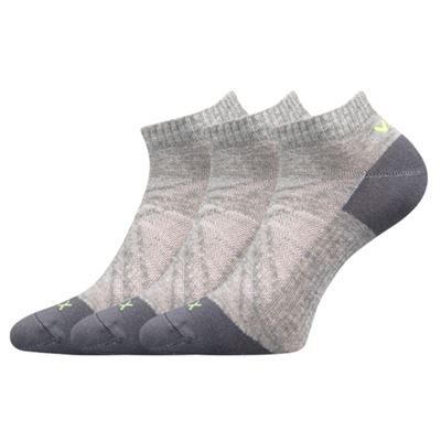 Short thin REX 15 cotton socks, LIGHT GREY MELANGE